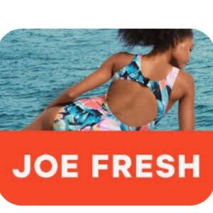 Joe Fresh Tropical Floral One Piece Swim Suit Cut Out Back Size 3X​​